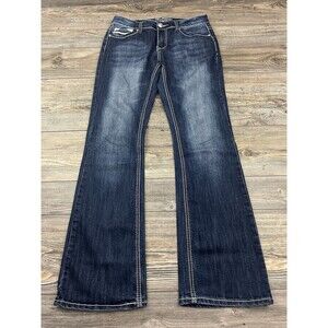 Love Nation Jeans Western Moto Rock Cowgirl 90's Y2K Bling Pocket Size 6 31/32.5